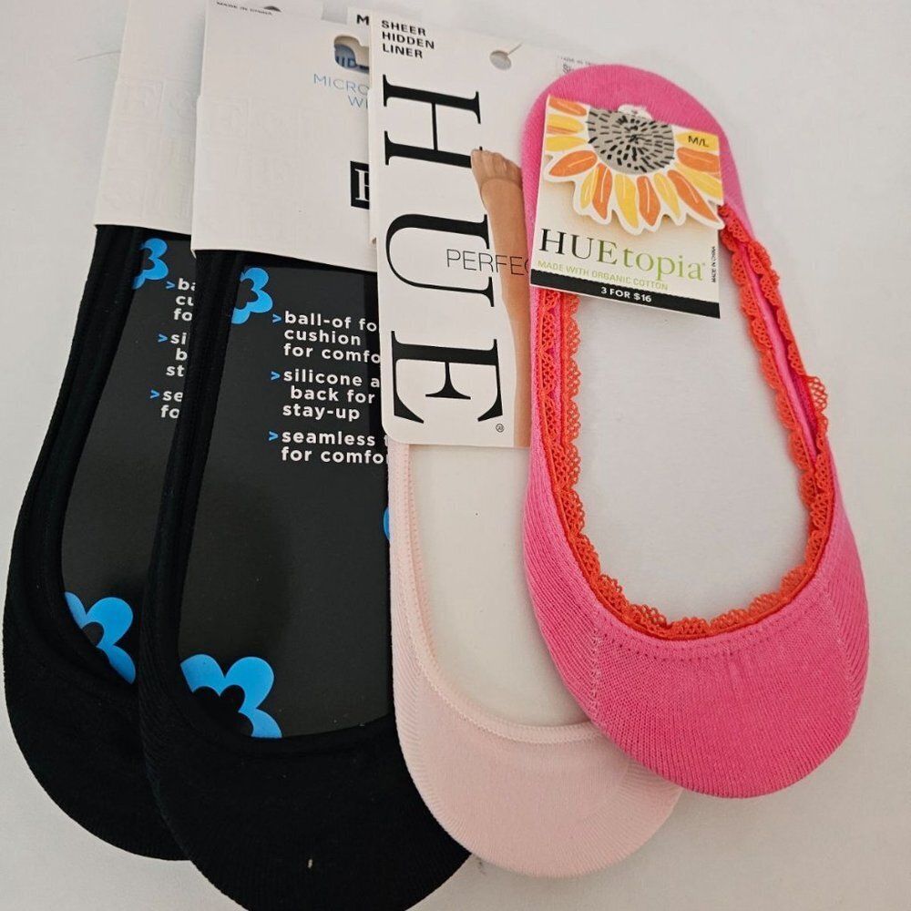 HUE Set of 4 Shoe Liners M|L